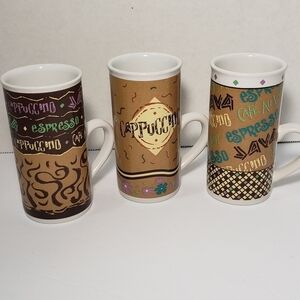 Ganz‎ 3 Libby's Garden Espresso Coffee Mugs Petite